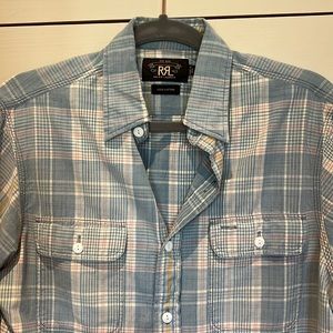 Double RL long sleeve lightweight  work shirt